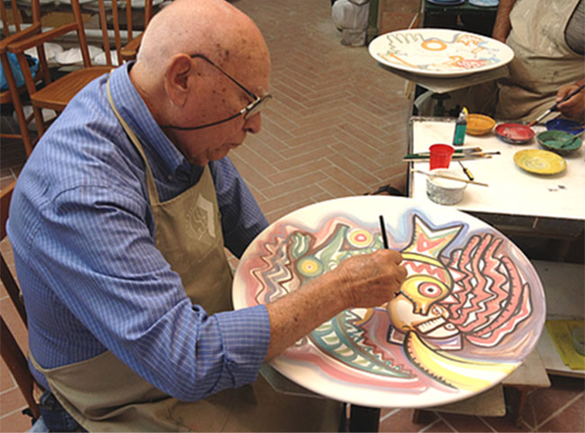 Gli autori della bottega Ceramiche Pierluca. Albisola, Savona. alfredo sosabravo