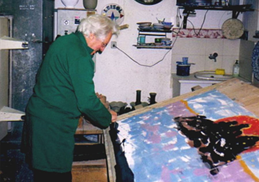 Gli autori della bottega Ceramiche Pierluca. Albisola, Savona. alfredo sosabravo