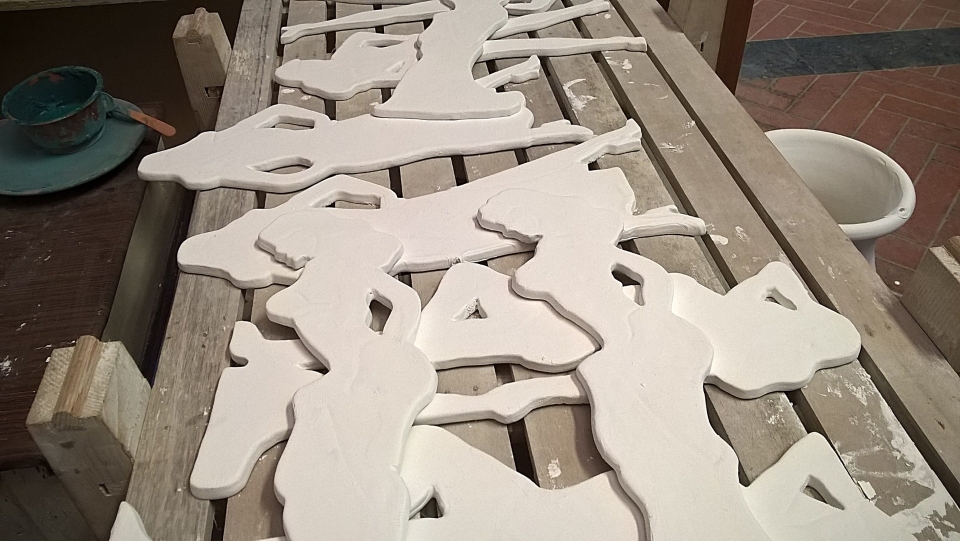 Pin up. Ceramiche Pierluca. Albisola, Savona.