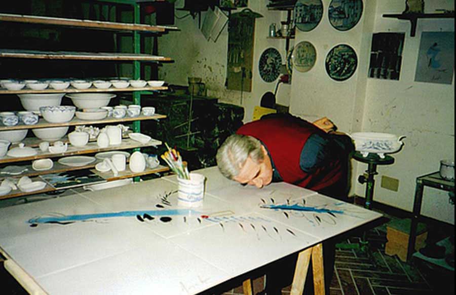 Gli autori della bottega Ceramiche Pierluca. Albisola, Savona. alfredo sosabravo