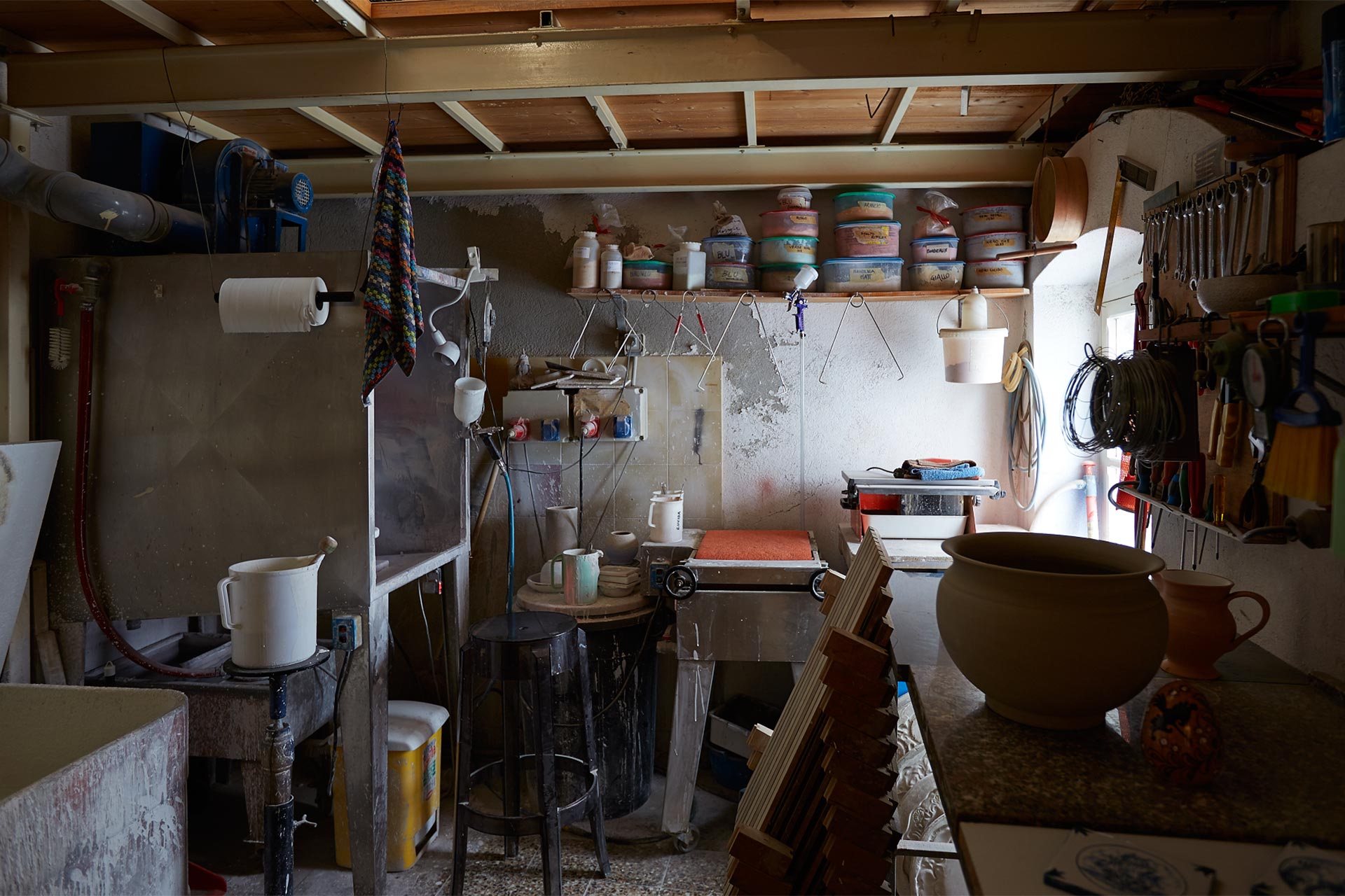 La storia della bottega Ceramiche Pierluca. Albisola, Savona